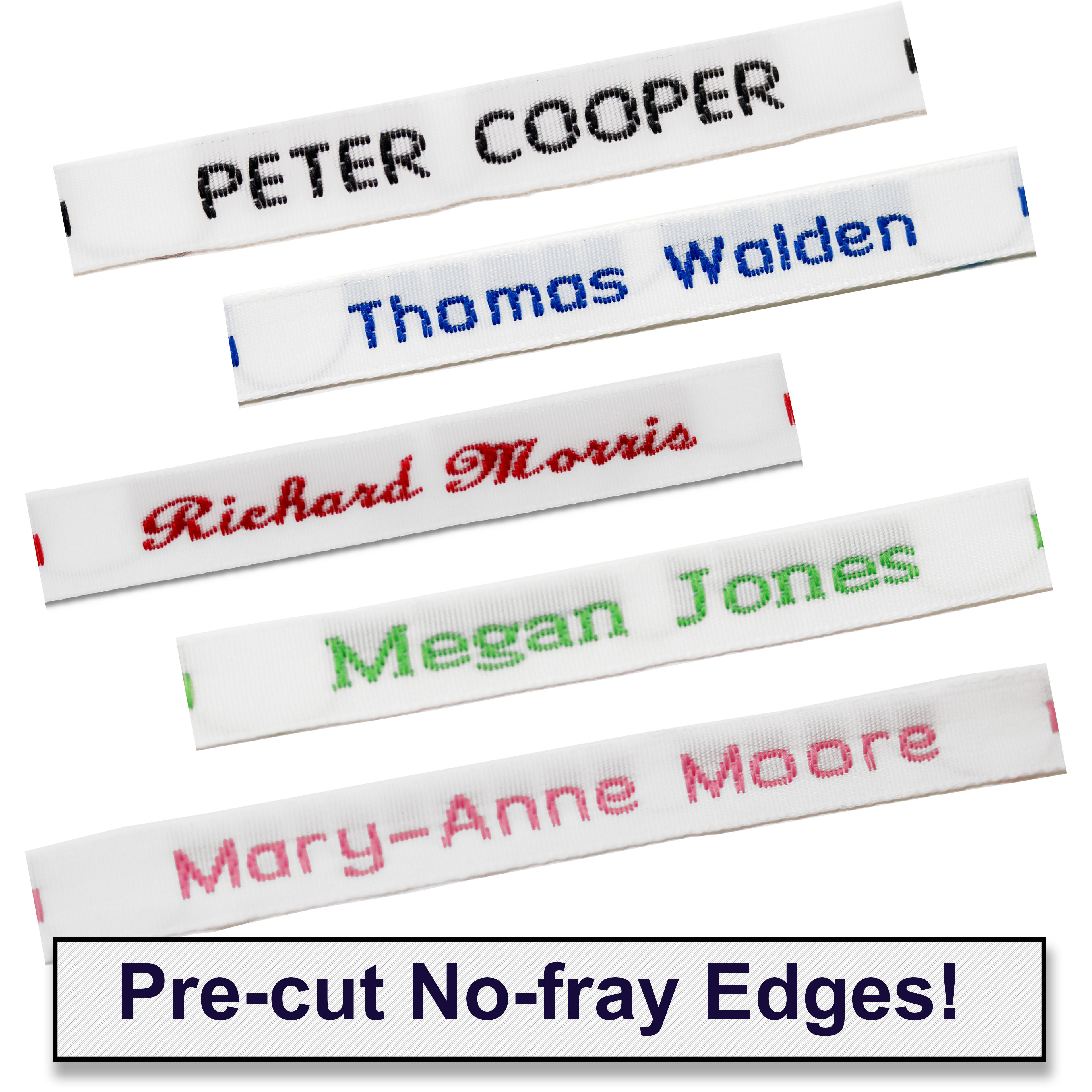 Pre-Cut, No-Fray Woven Name Labels