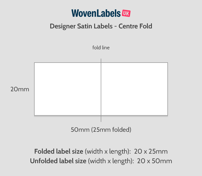 Center Fold Printed Satin Labels