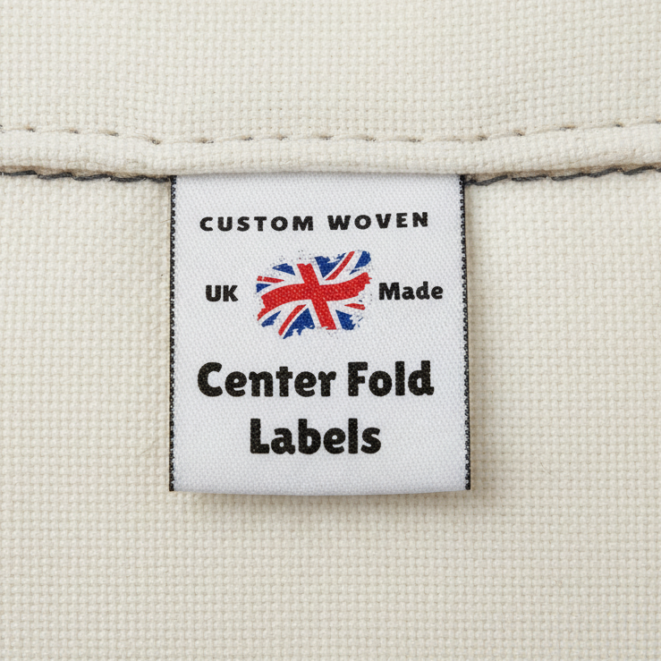 Centre Fold Woven Labels