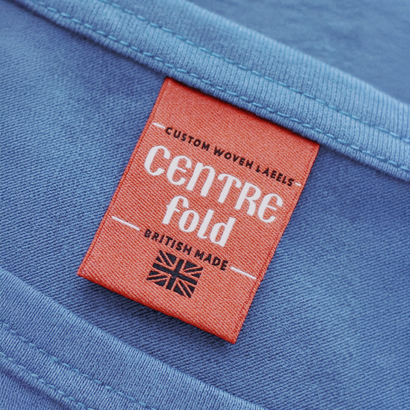 Centerlining Labels Centre Fold Woven Labels – Woven Labels UK