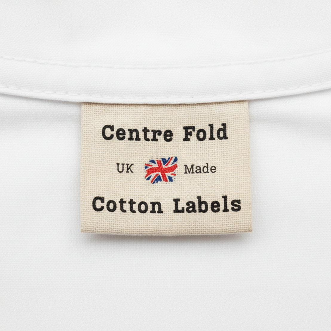 Center Fold Cotton Labels