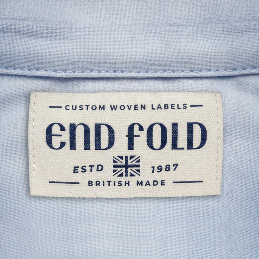 End Fold Woven Labels