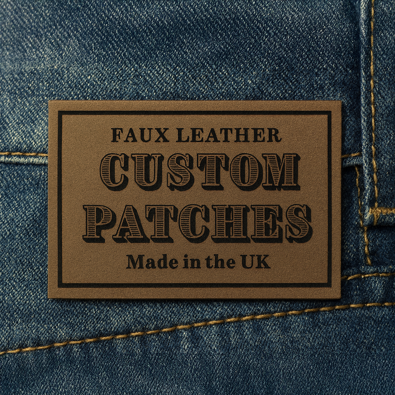 Rectangle Faux Leather Patches