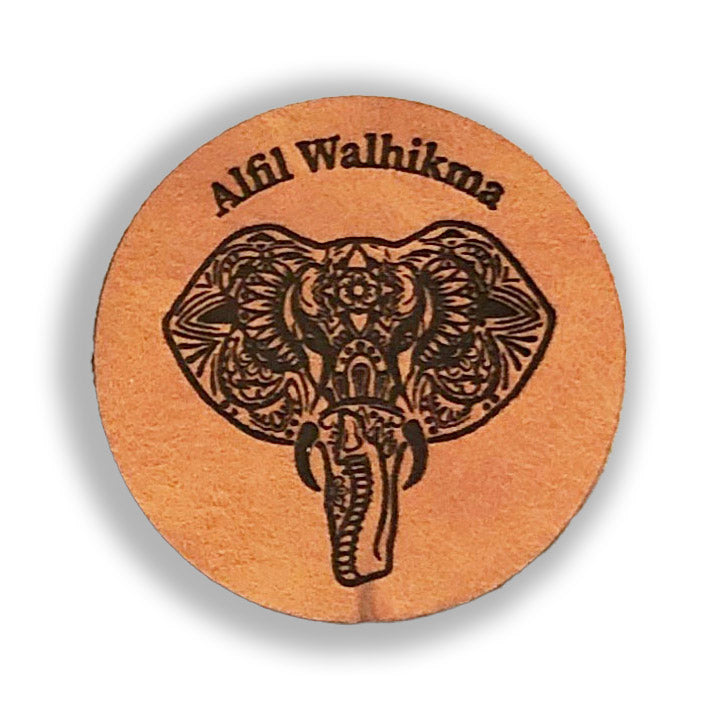Round Faux Leather Patches