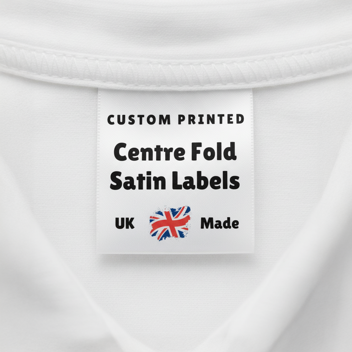Center Fold Printed Satin Labels