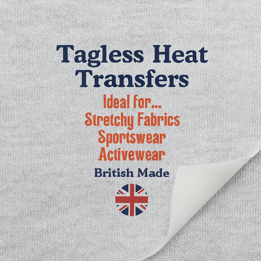 Custom Tagless Heat Transfer DTF Labels
