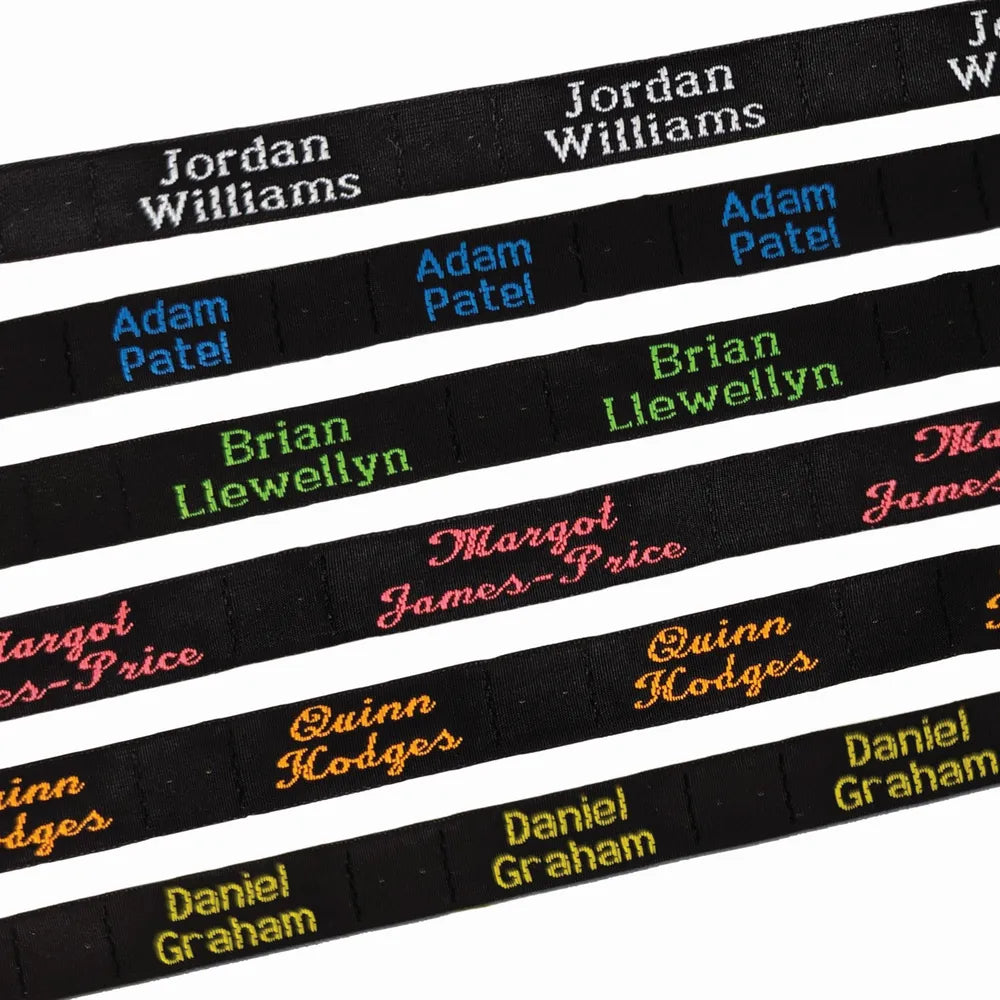 Black Woven Sew-on Name Tapes