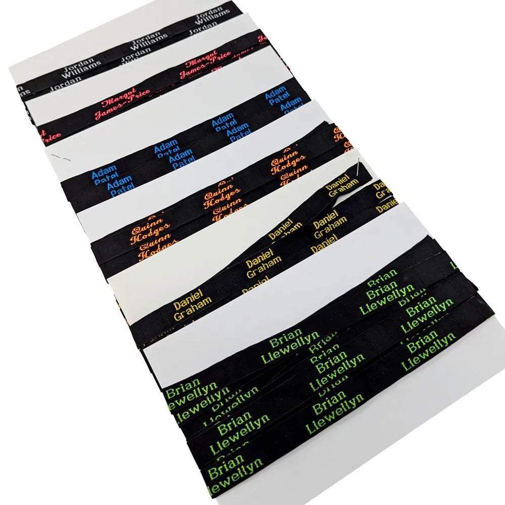 Black Woven Sew-on Name Tapes