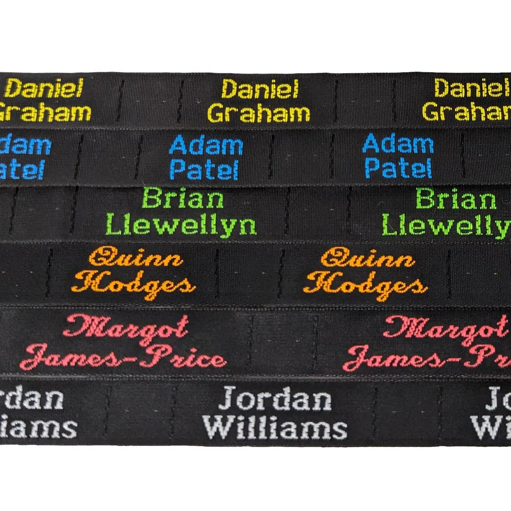 Black Woven Sew-on Name Tapes
